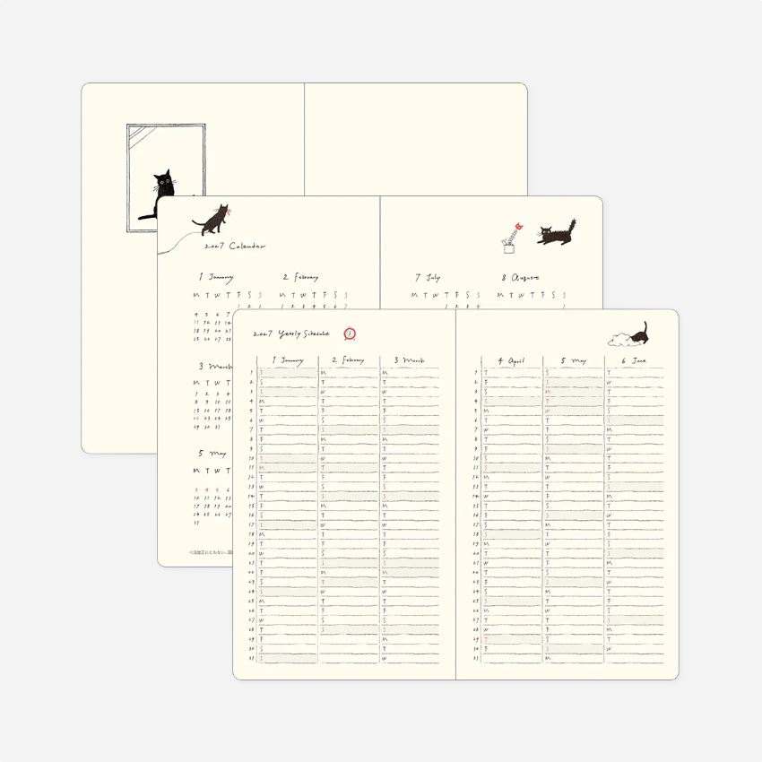 Kalendorinė planuotė. Book Style Diary [B6] Cat Green 2027