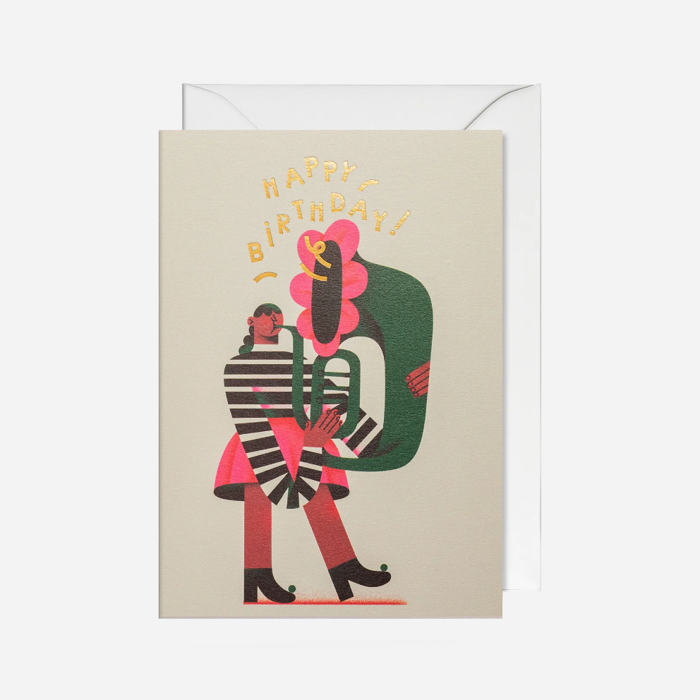 Atvirukas. Tuba Girl Happy Birthday