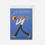 Atvirukas. Trombone Man Happy Birthday