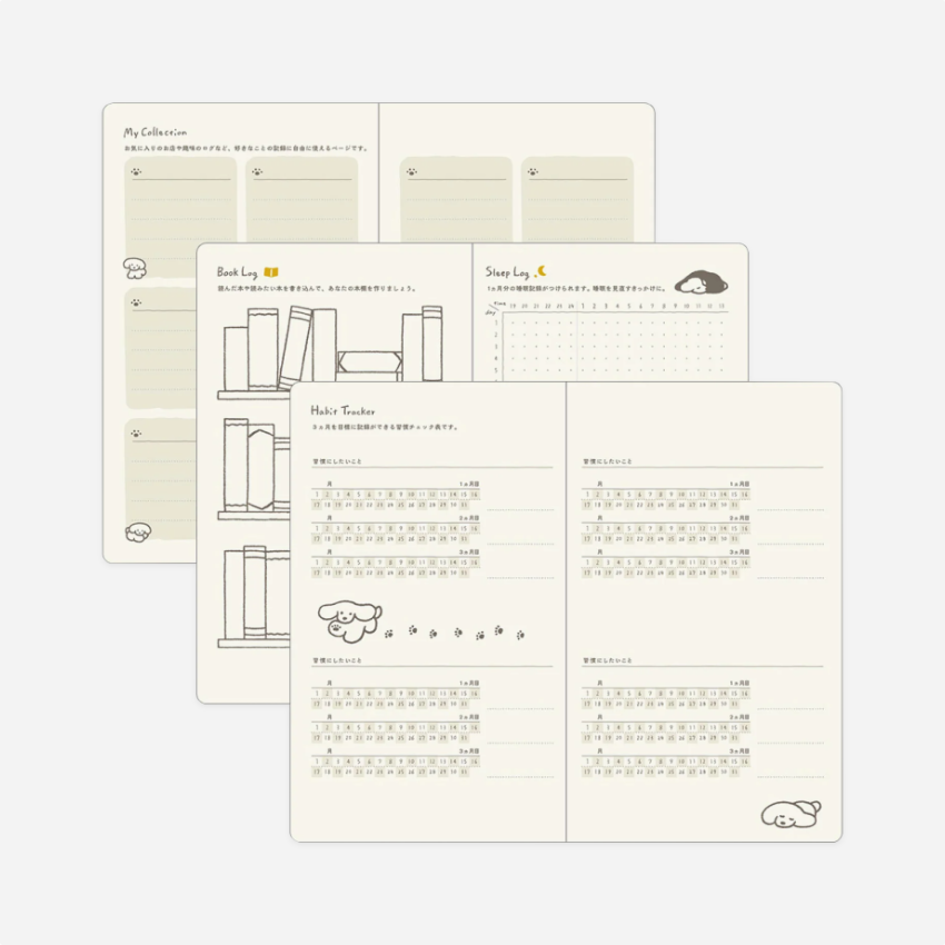 Kalendorinė planuotė. Book Style Diary [B6] Dog Yellow 2027