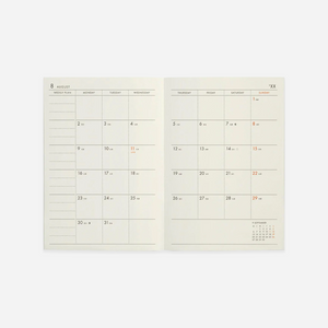Kalendorinė planuotė. Savaitinė horizontali Diary Poche [A6] 2026