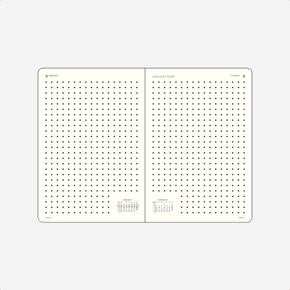 Kalendorinė planuotė. Dieninė taškeliais [A5] 2026