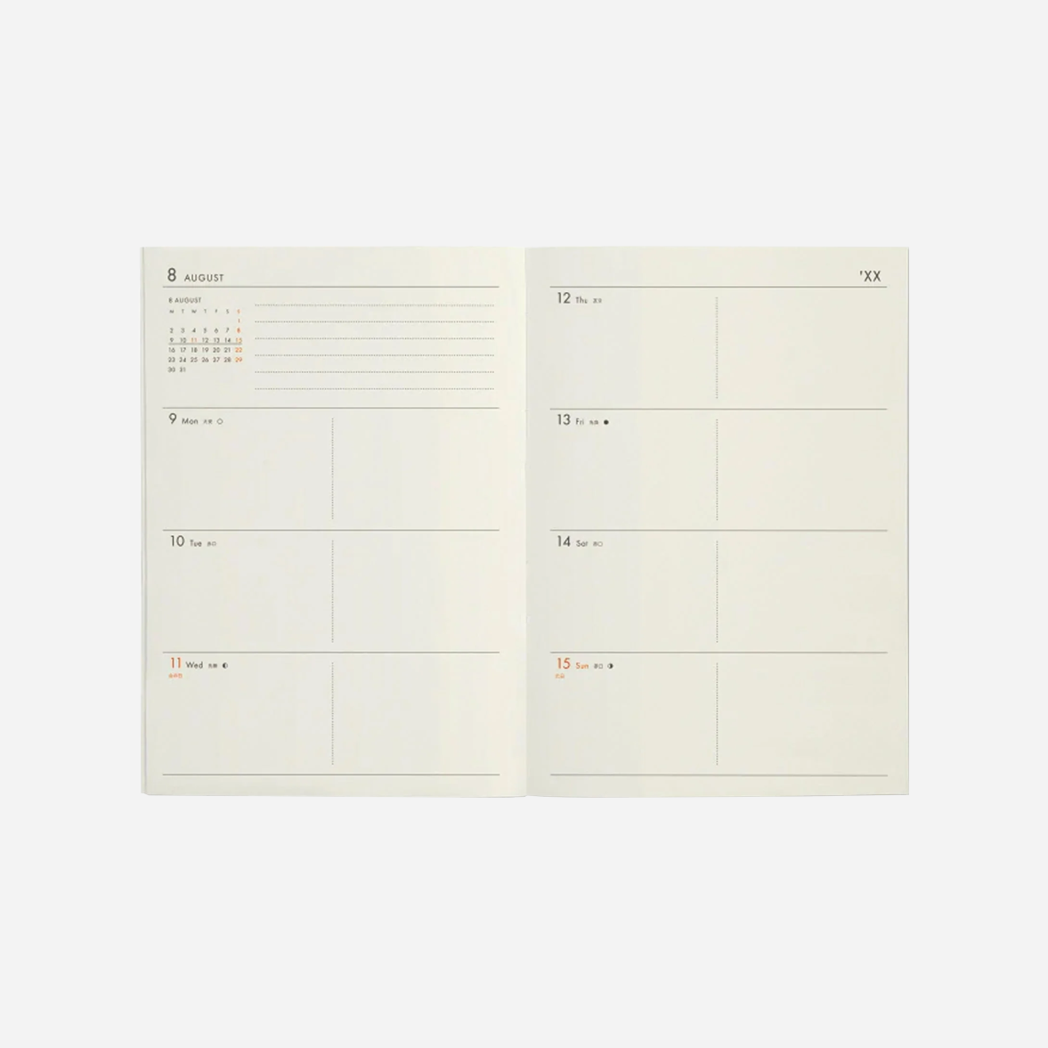 Kalendorinė planuotė. Savaitinė horizontali Diary Poche [A6] 2027