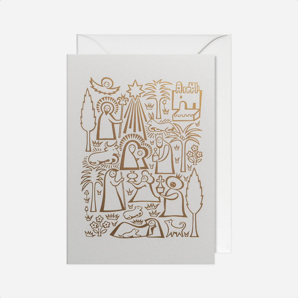 Atvirukas. Gold Nativity