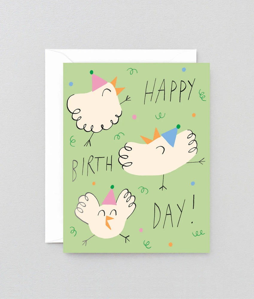 Atvirukas. Happy Birthday Bird Party