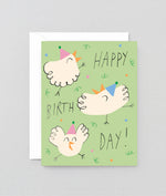 Atvirukas. Happy Birthday Bird Party