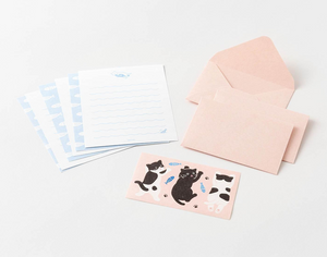Laiškų rinkinys. Mini Letter Set with Stickers [Hungry Cat]