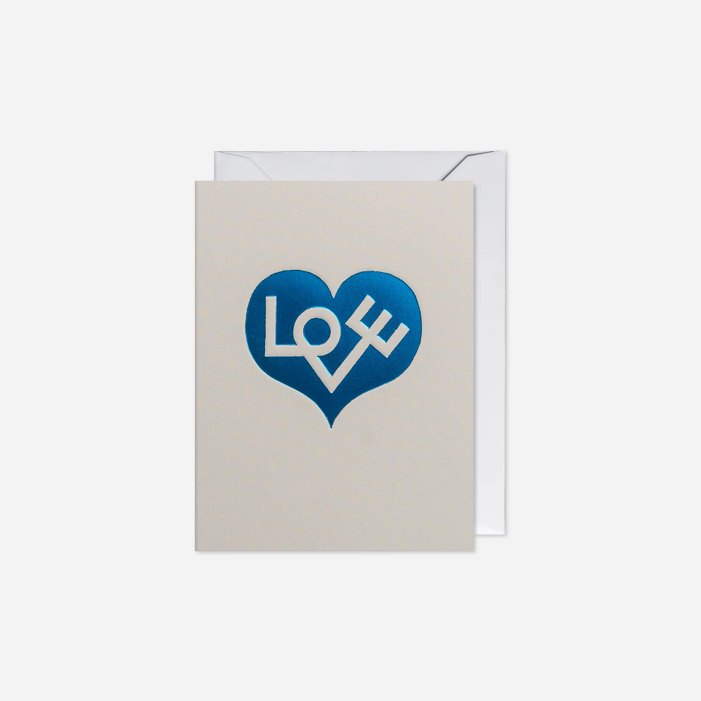 Atvirukas. Love Heart Teal
