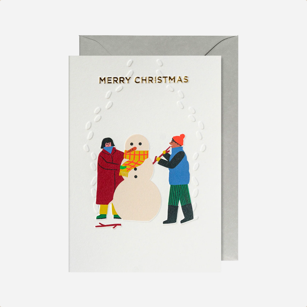 Atvirukas. Playing in the Snow