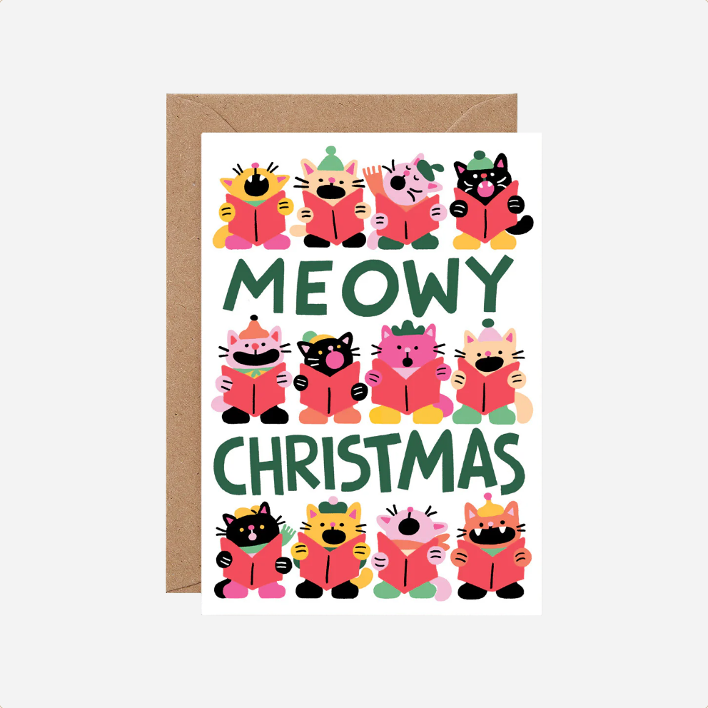 Atvirukas. Meowy Christmas