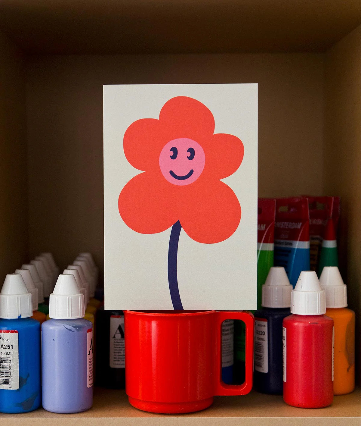 Atvirukas. Happy Flower