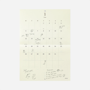 Sieninis kalendorius. MD Calendar Folded Wall-Hanging [A3] 2026