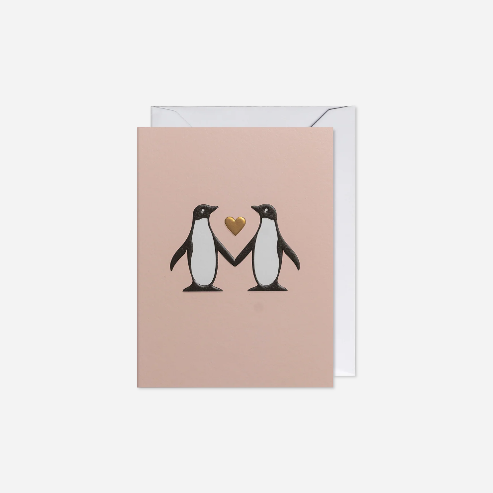 Atvirukas. Love Heart Penguins