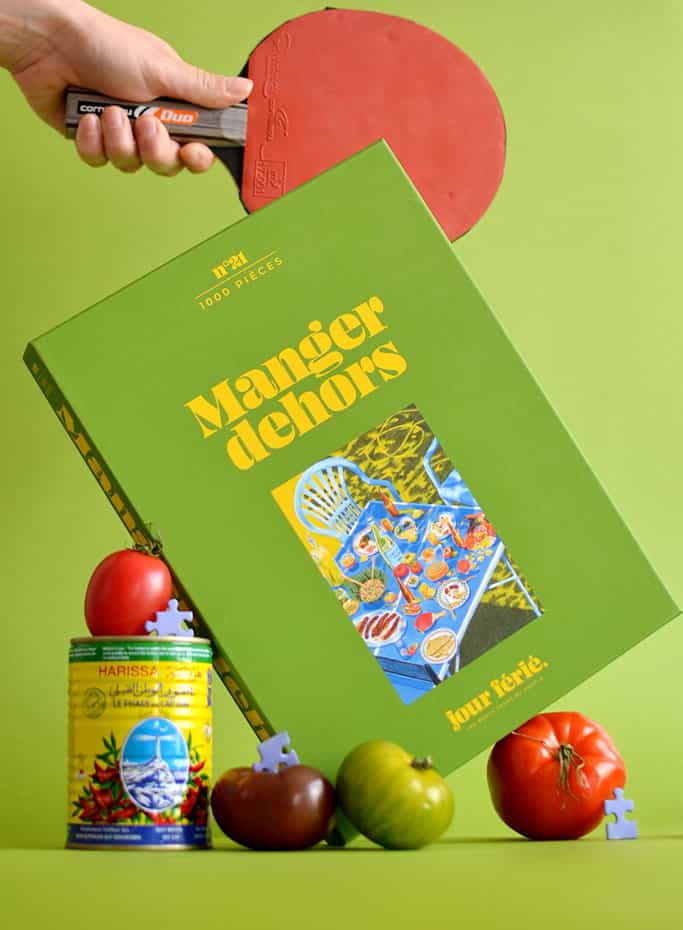 Dėlionė. Manger dehors