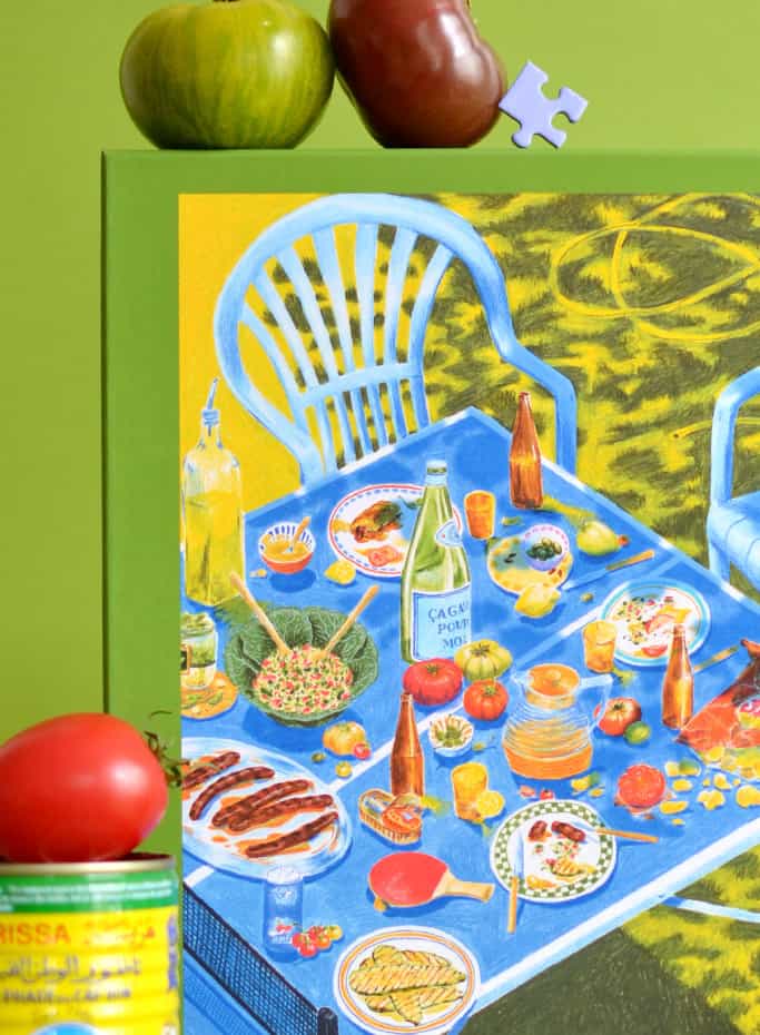 Dėlionė. Manger dehors