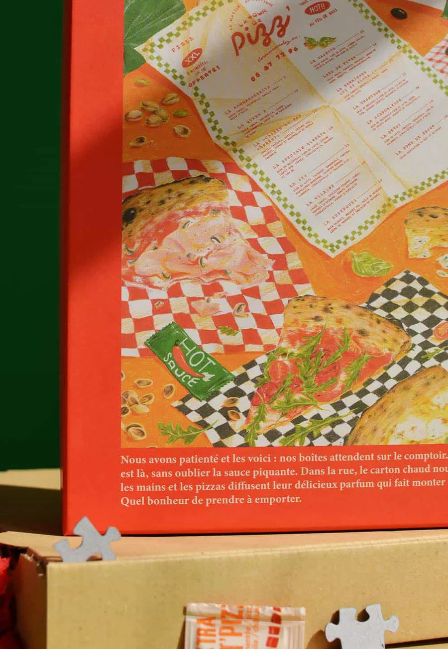 Dėlionė. Pizza à emporter