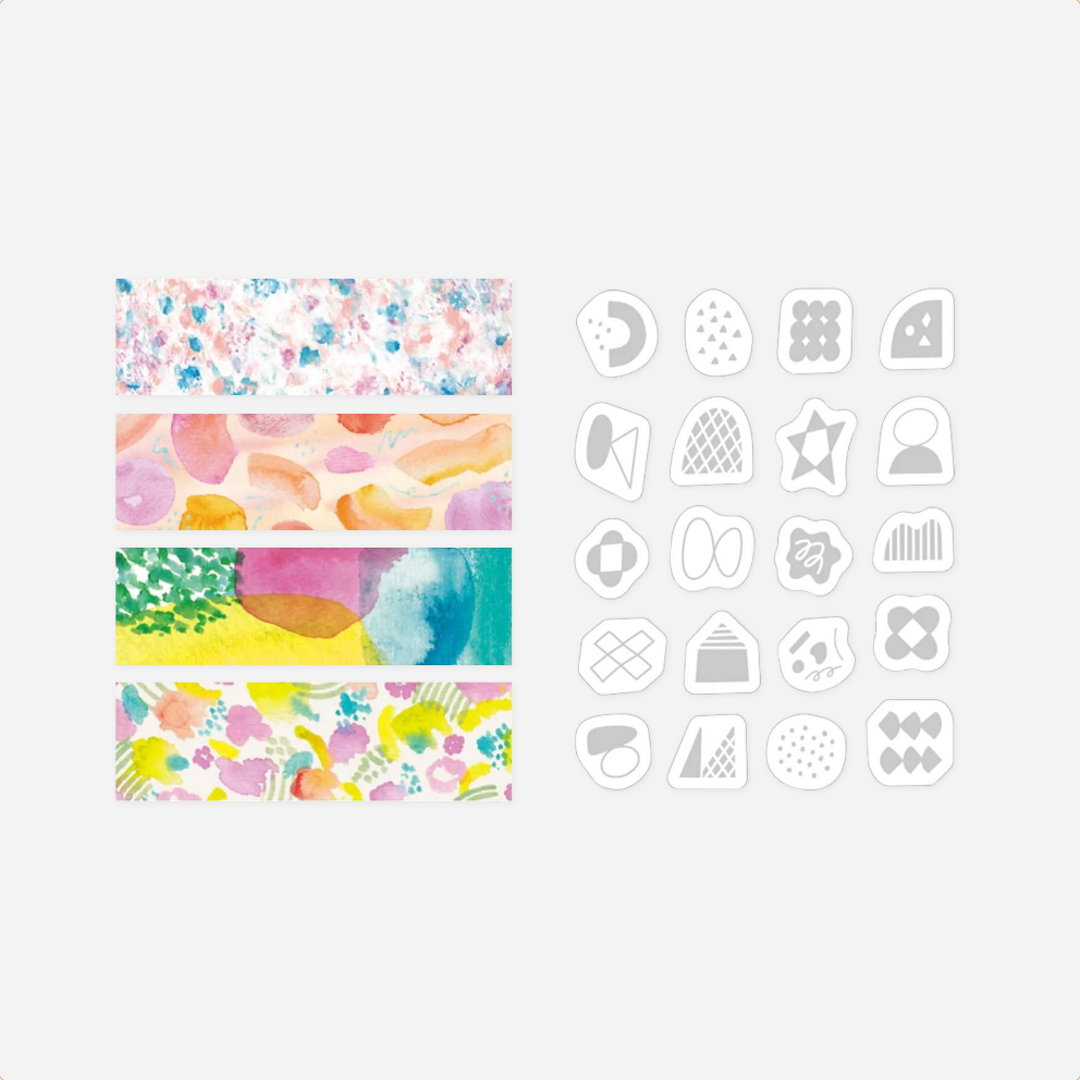 Lipni juostelė. Collage Washi Tape [Watercolor]