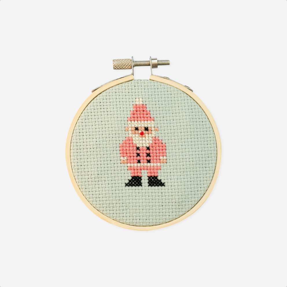 Siuvinėjimo rinkinys. Christmas Santa Cross Stitch Kit