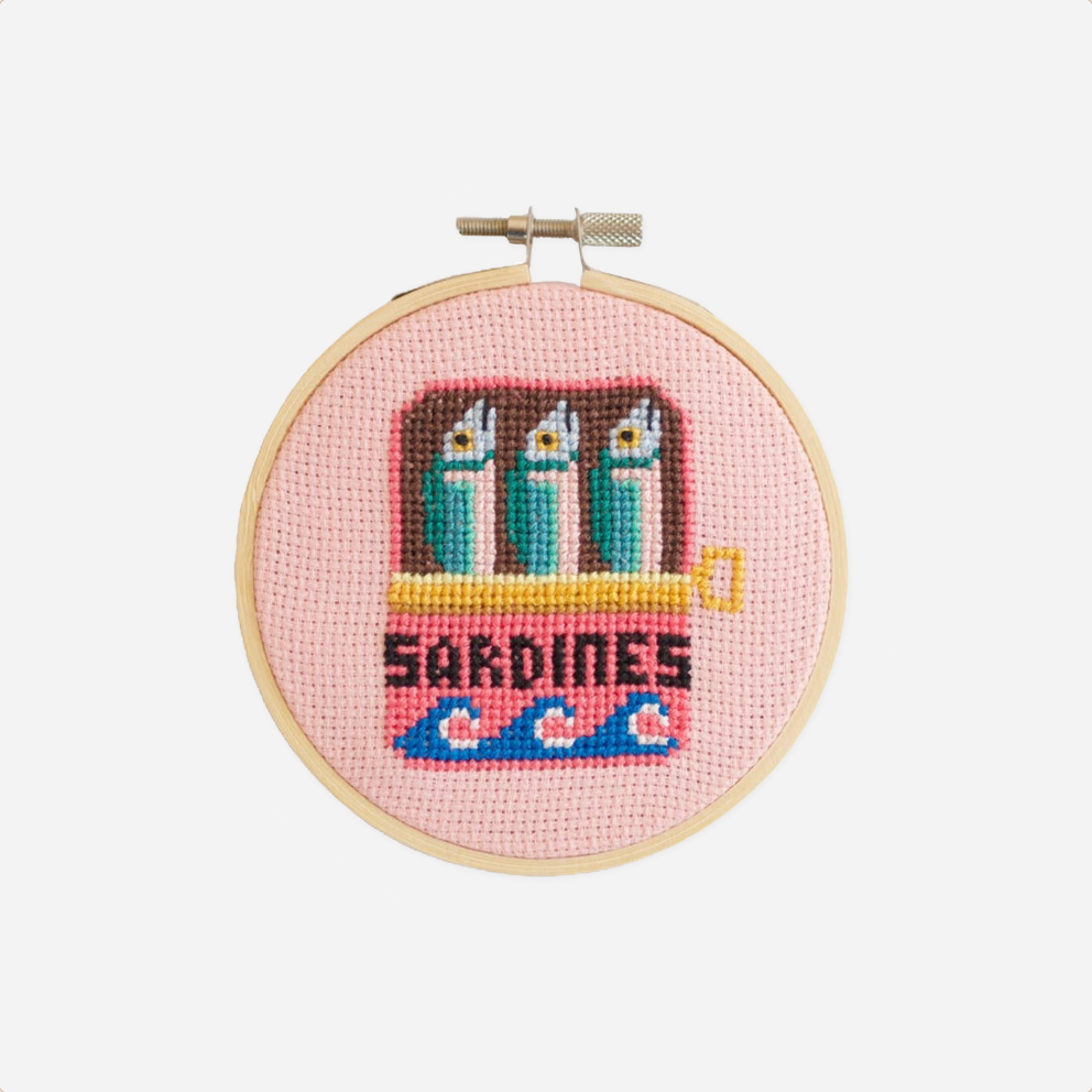 Siuvinėjimo rinkinys. Sardines Cross Stitch Kit