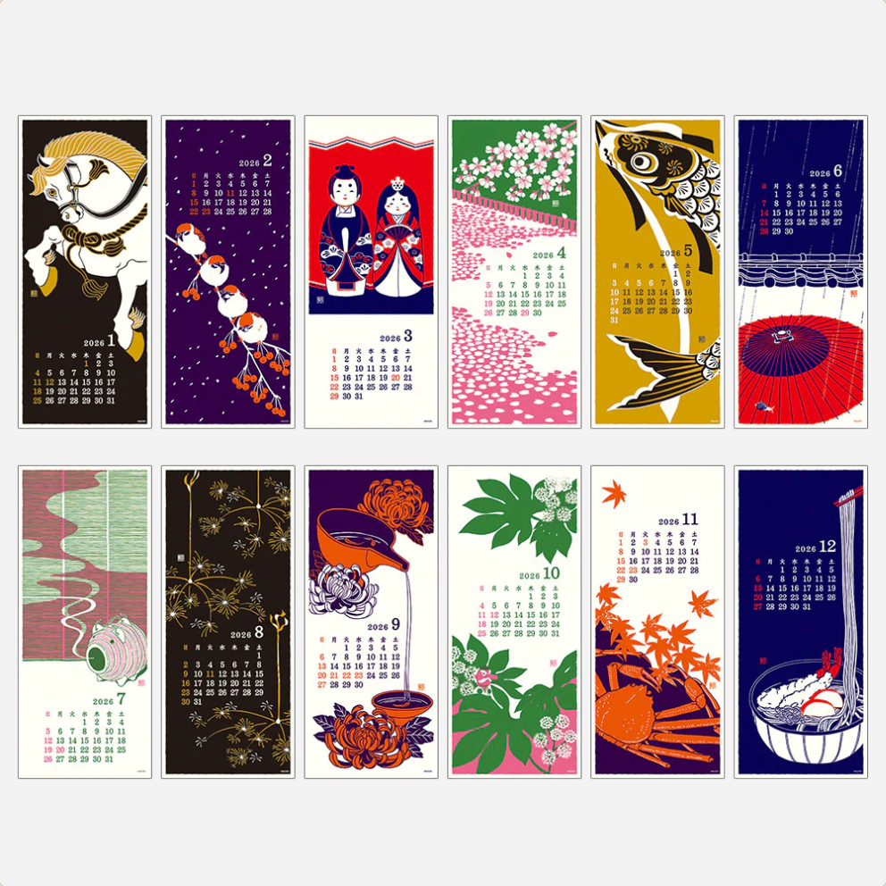 Sieninis kalendorius. Echizen Washi [L] Seasonal 2026