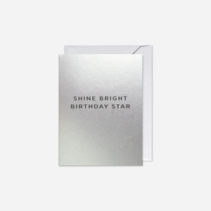 Atvirukas. Shine Bright Birthday Star