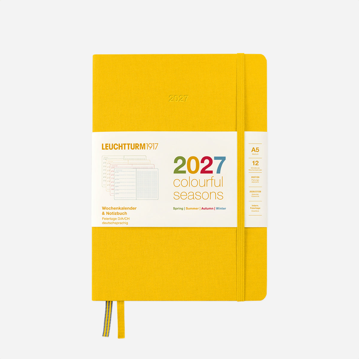 Kalendorinė planuotė. Colourful Seasons Savaitinė su užrašų lapu [A5] 2027