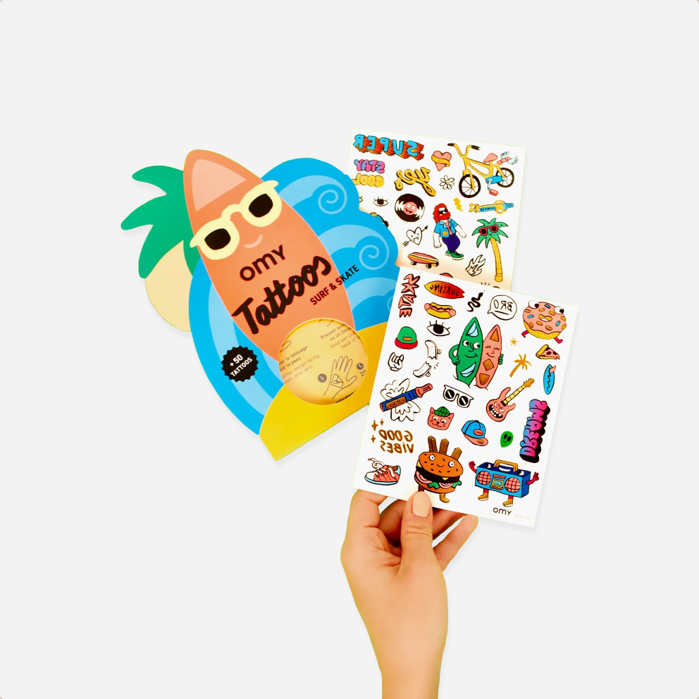 Laikinos tatuiruotės. Surf & Skate