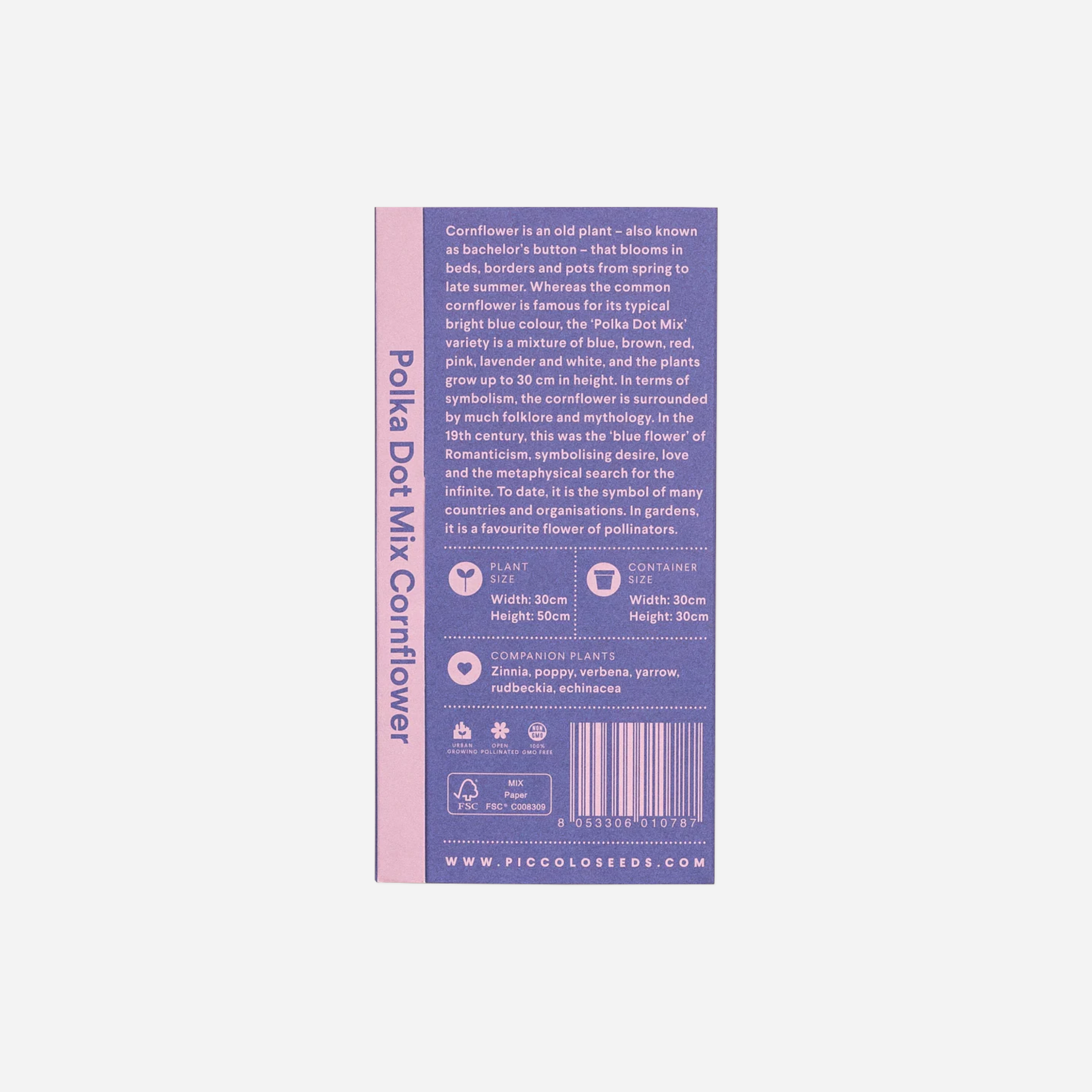 Gėlė. Rugiagėlė [Cornflower Polka Dot Mix]