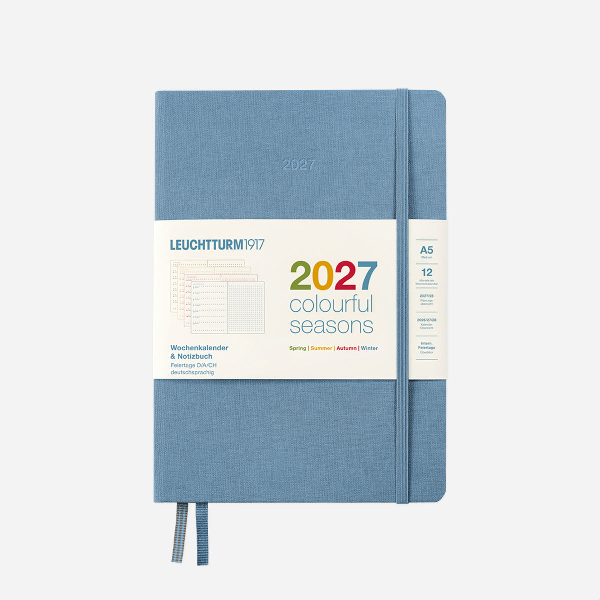 Kalendorinė planuotė. Colourful Seasons Savaitinė su užrašų lapu [A5] 2027