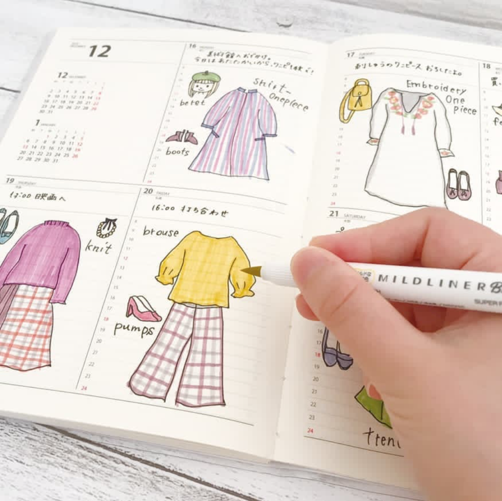 Flomasteriai. MILDLINER teptukinių rašiklių rinkinys