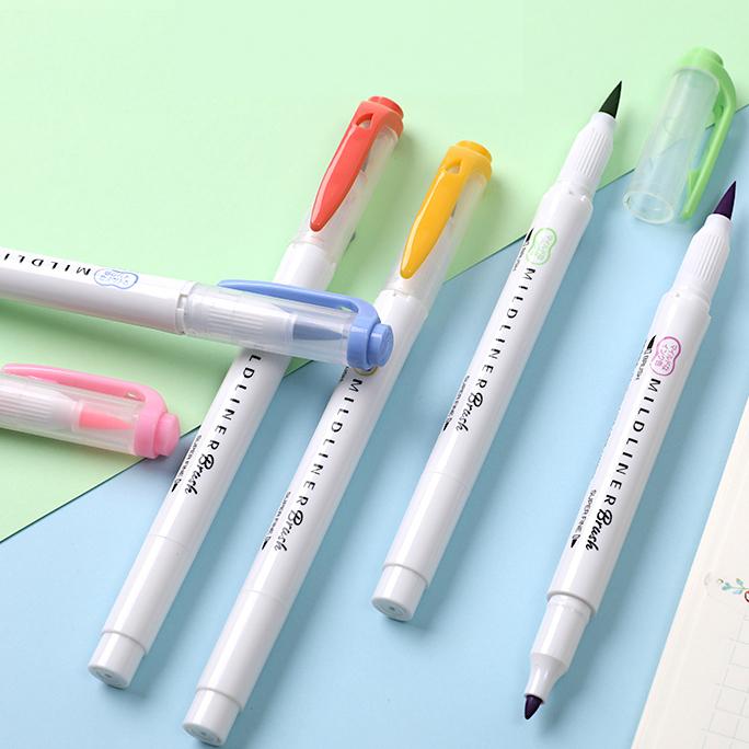 Flomasteriai. MILDLINER teptukinių rašiklių rinkinys