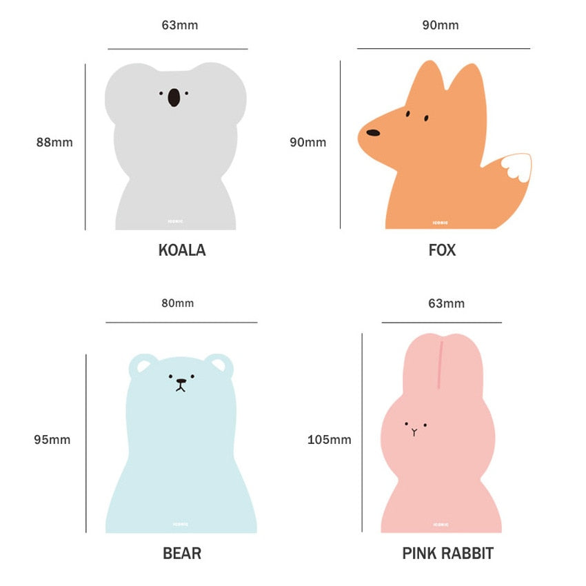 Užrašų lapeliai. Animal Memo [Pink Rabbit]