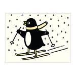 Atvirukas. Skiing Penguin
