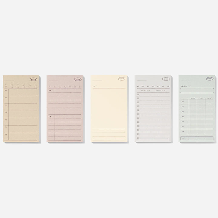 Planavimo blokas. Plain Daily Memo Pad