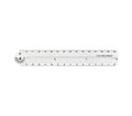 Liniuotė. Policarbonate Multiple Ruler - 30cm