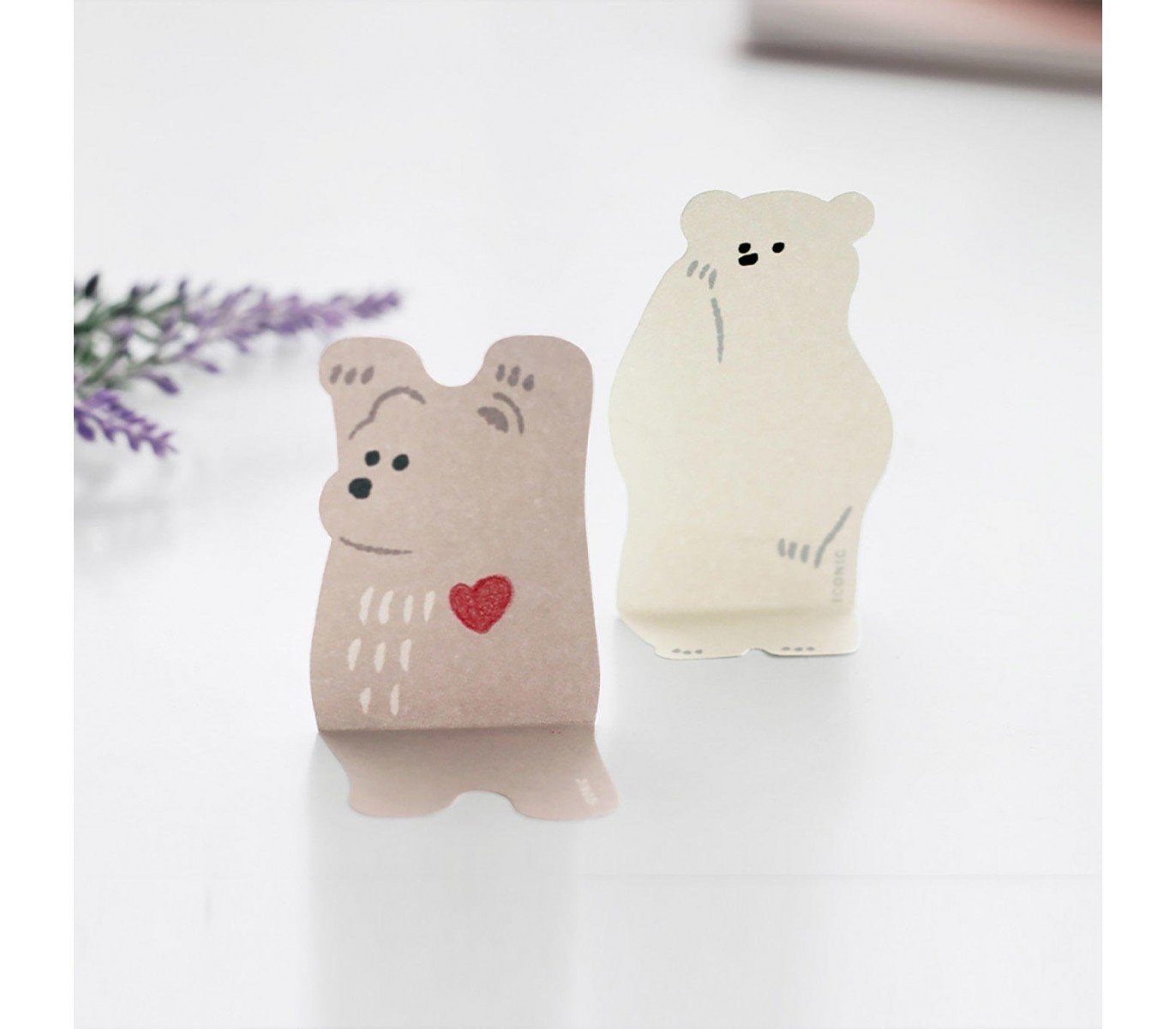 Lipnūs lapeliai. Sticky Note Animal [Brown Bear]